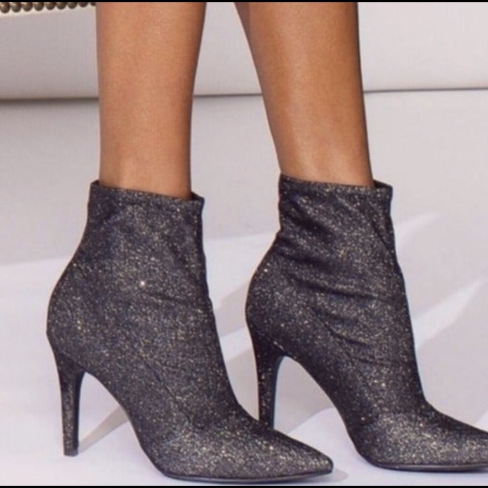 Brash Glitter Ankle Boot Booties Sparkle7.5